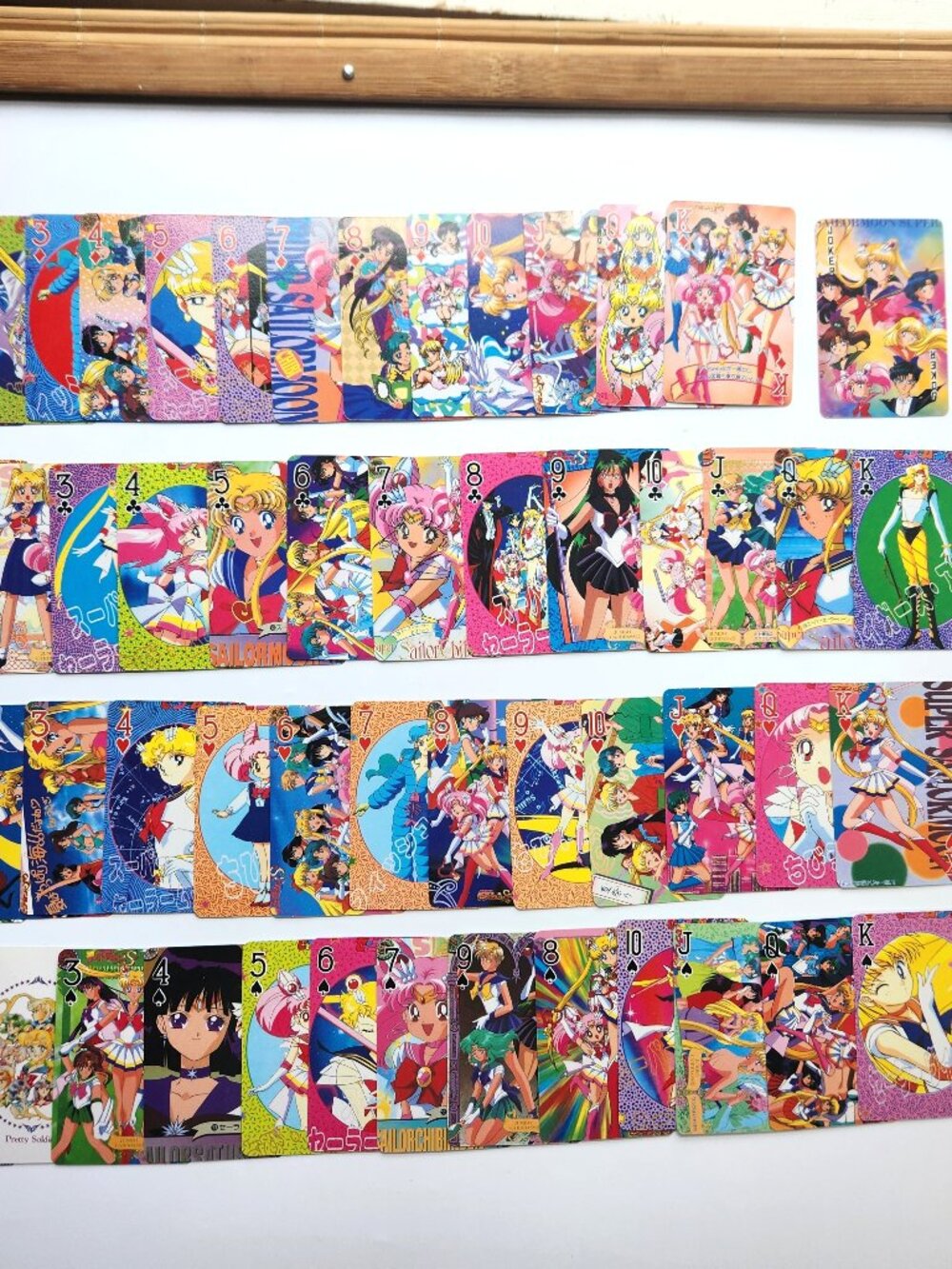 Vintage 1995 Sailor Moon SuperS Playing Cards Complete Deck Rare Swimsuit